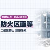 防火区画等|二級建築士 建築法規|問題No.9・要点と過去問(資格教材キング)