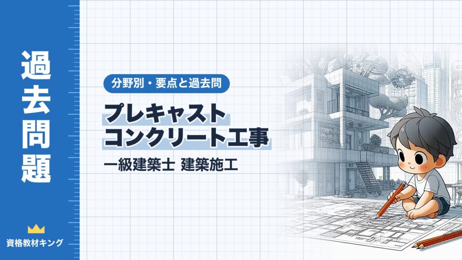 プレキャスト コンクリート工事｜一級建築士 建築施工｜分野別・要点と過去問（資格教材キング）