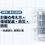 計画の考え方・ 環境配慮・防災・ 防犯|一級建築士 建築計画|分野別・要点と過去問(資格教材キング)