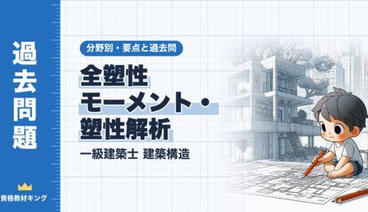 一級建築士 建築構造【全塑性モーメント・塑性解析】分野別過去問 要点解説※完全無料