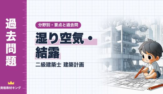 二級建築士 建築計画【湿り空気・結露】分野別過去問 要点解説※完全無料