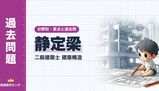 二級建築士 建築構造【静定梁】分野別過去問 要点解説※完全無料