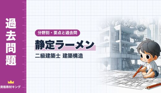 二級建築士 建築構造【静定ラーメン】分野別過去問 要点解説※完全無料
