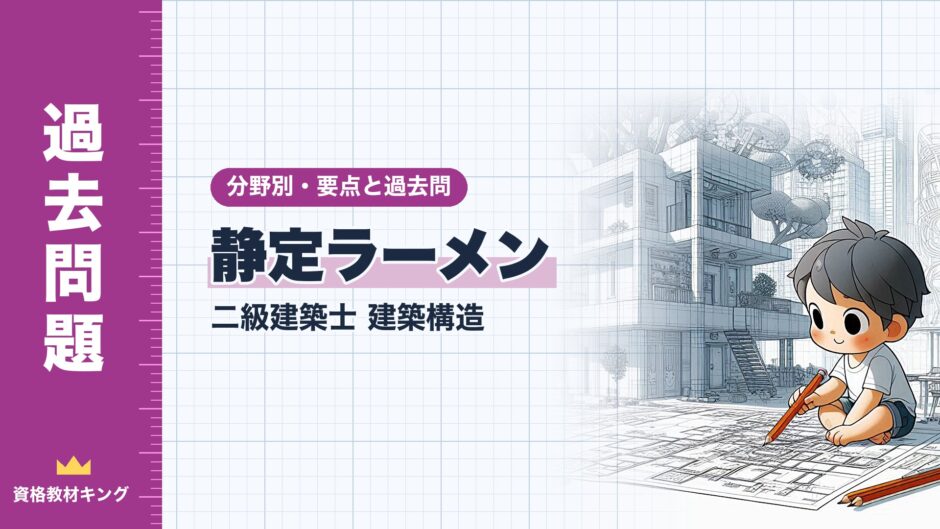 静定ラーメン｜二級建築士 建築構造｜分野別・要点と過去問（資格教材キング）